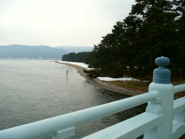 廻旋橋から橋立の眺め